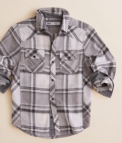 BKE Boys - Plaid Shirt front view