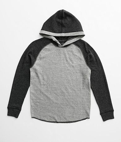 BKE Boys - Heathered Raglan Sleeve Hoodie front view