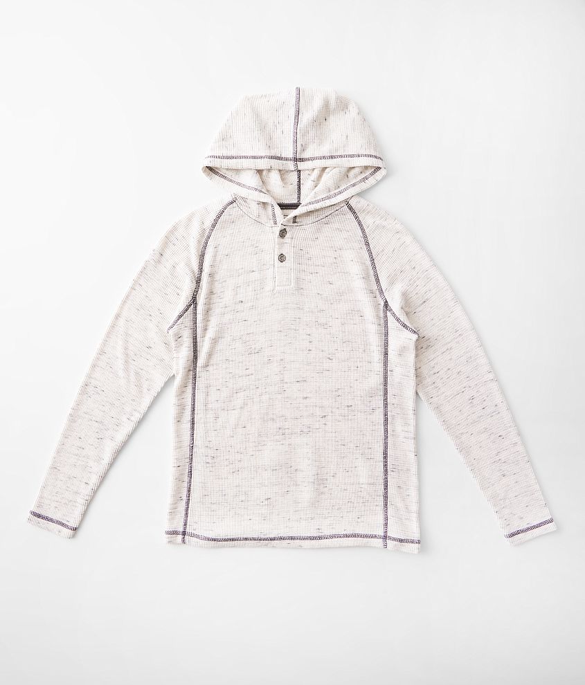 Boys - BKE Waffle Henley Hoodie front view