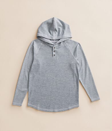 Boys - Quarter Snap Henley Hoodie