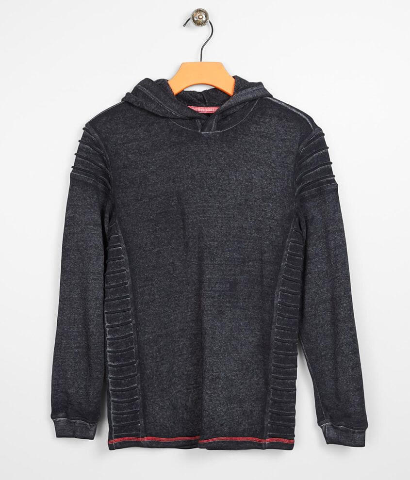 Boys - Buckle Black Washed Burnout Hoodie front view