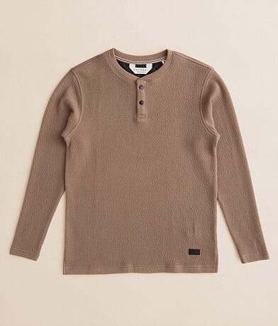Outpost Makers Boys - Textured Henley front view