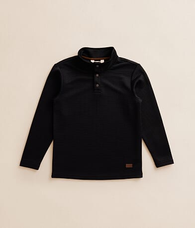 Boys - Textured Quarter Snap Pullover
