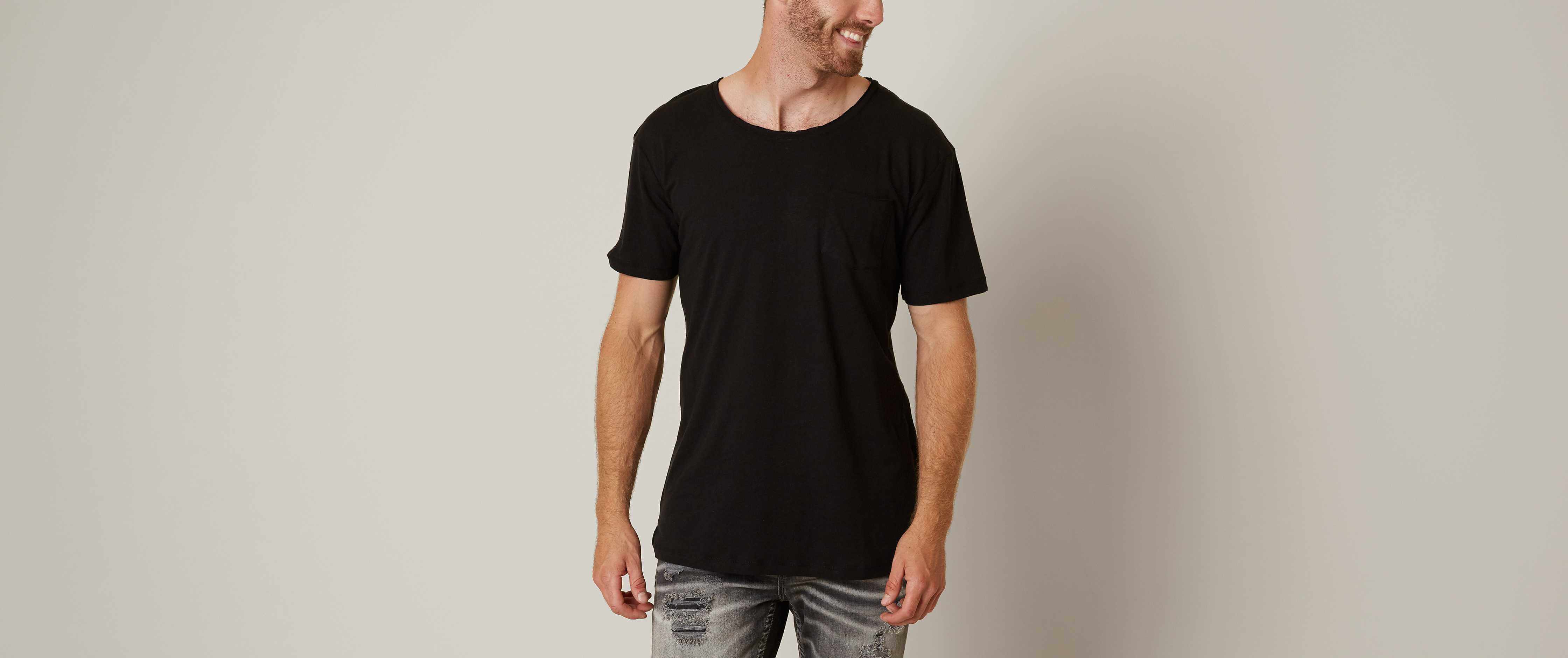 raw edge t shirt mens