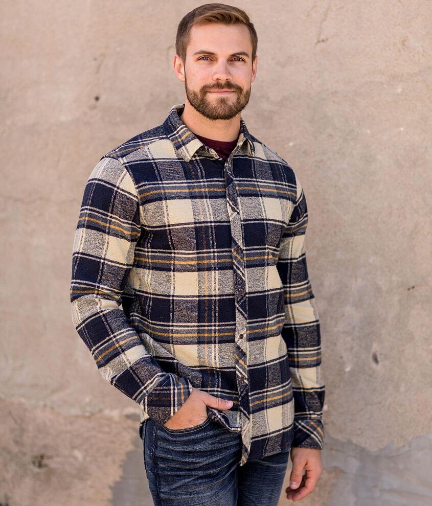 Departwest Plaid Flannel Shirt - Men's Shirts in Navy Khaki | Buckle