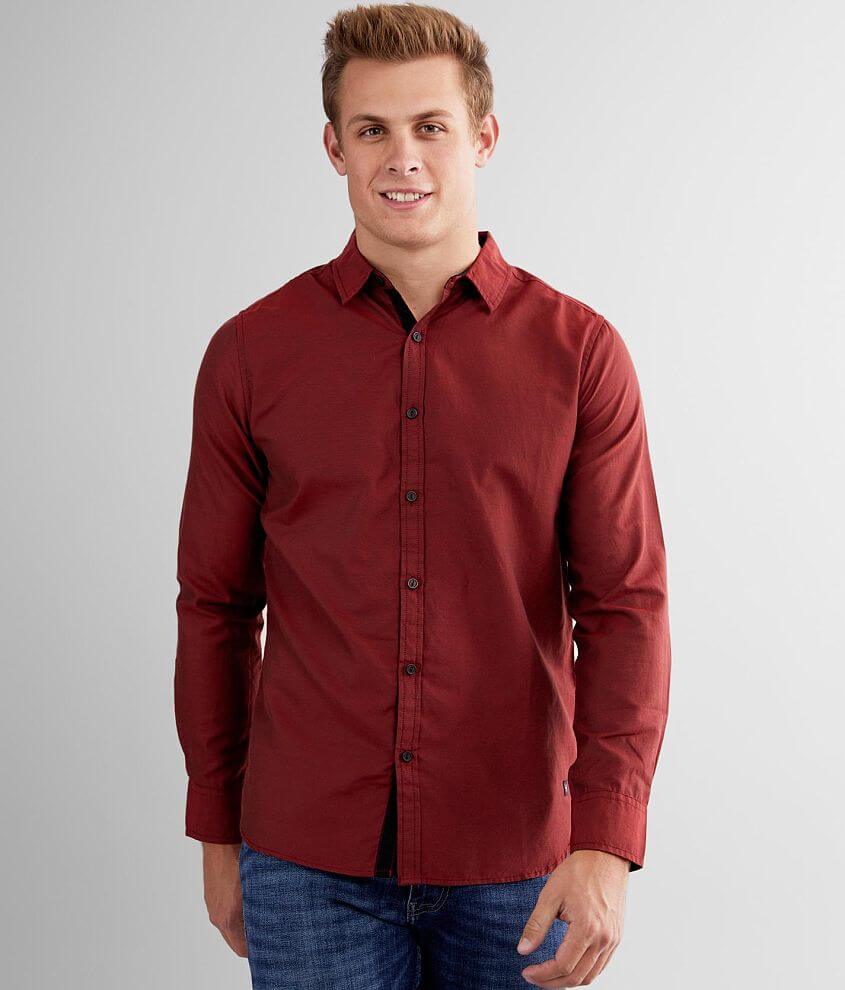 Departwest Solid Woven Shirt front view