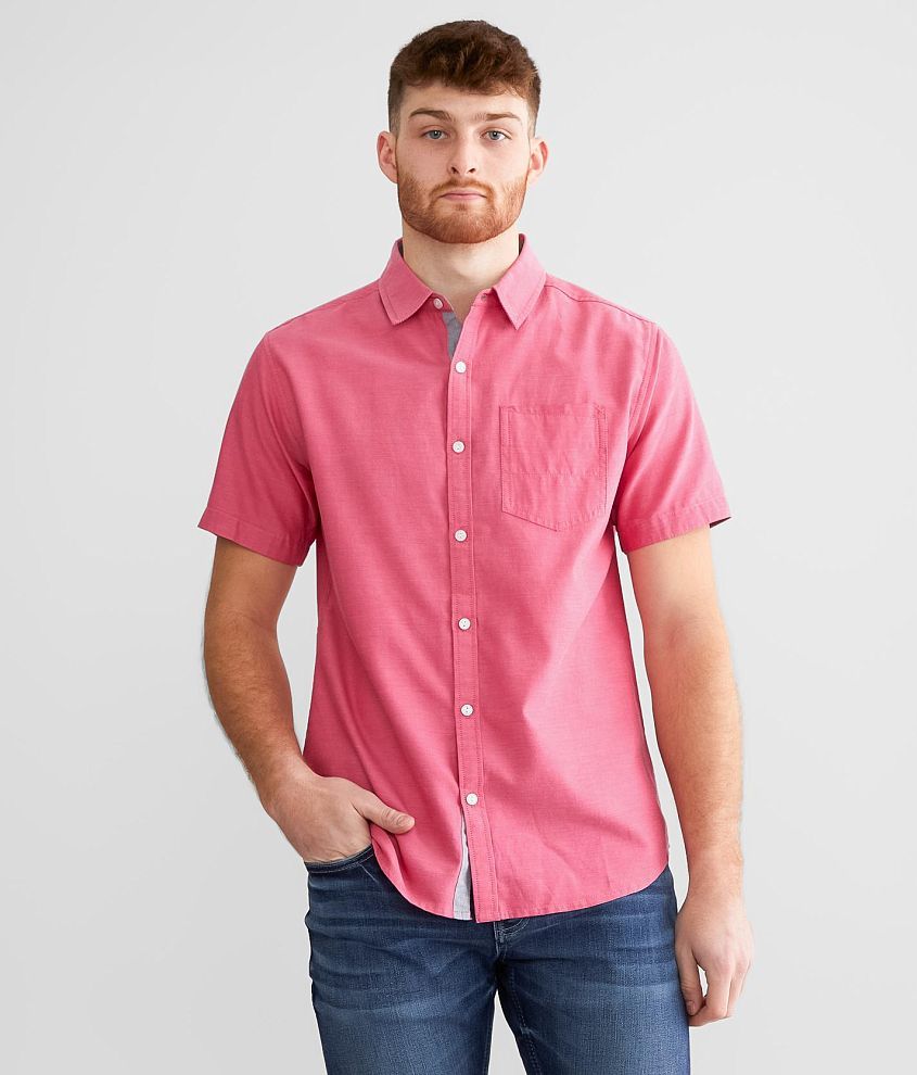 Departwest Solid Oxford Shirt - Men's Shirts in Red White