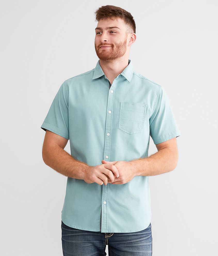 Departwest Solid Oxford Stretch Shirt front view