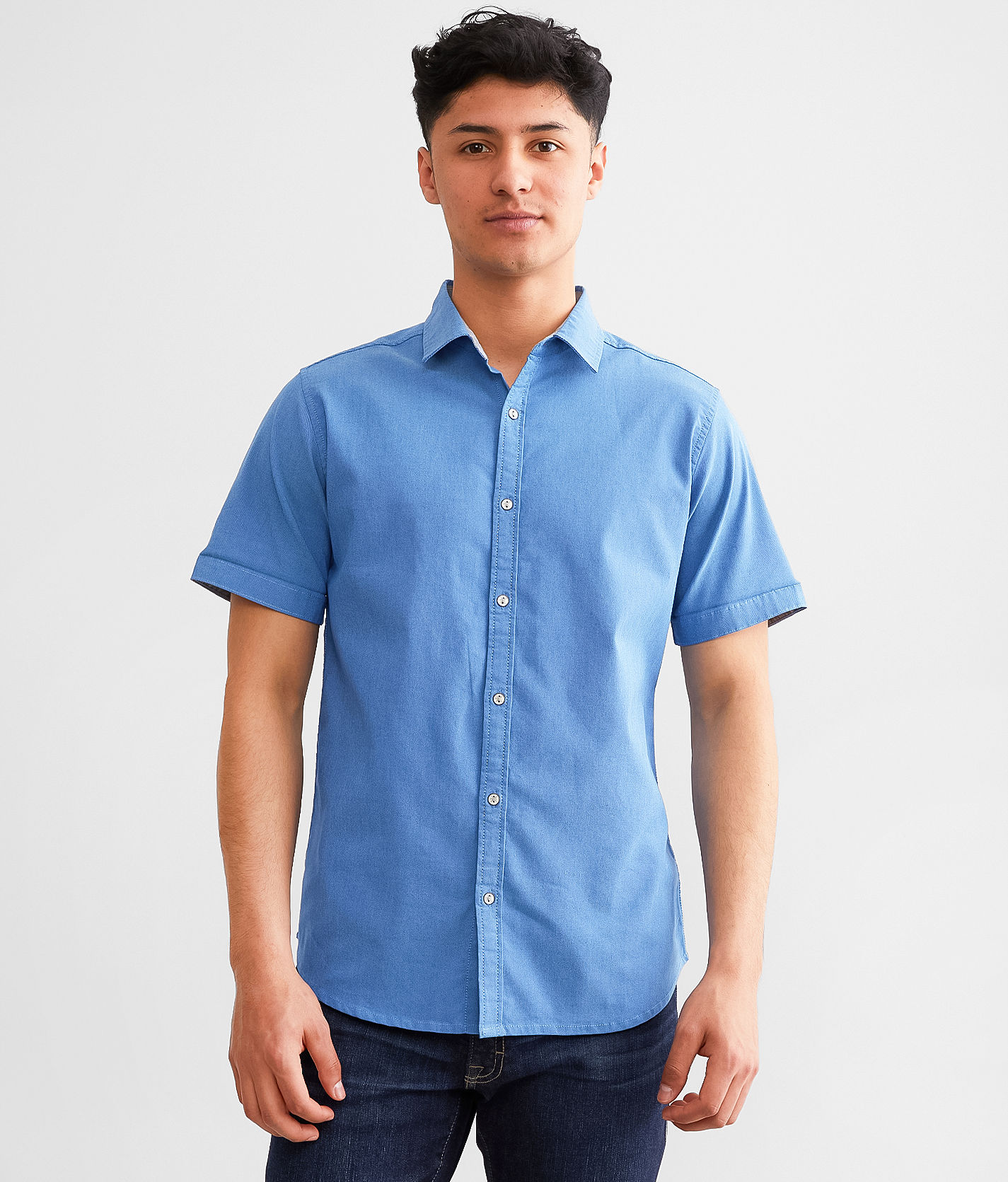 Departwest Oxford Stretch Shirt - Men's Shirts in Blue | Buckle