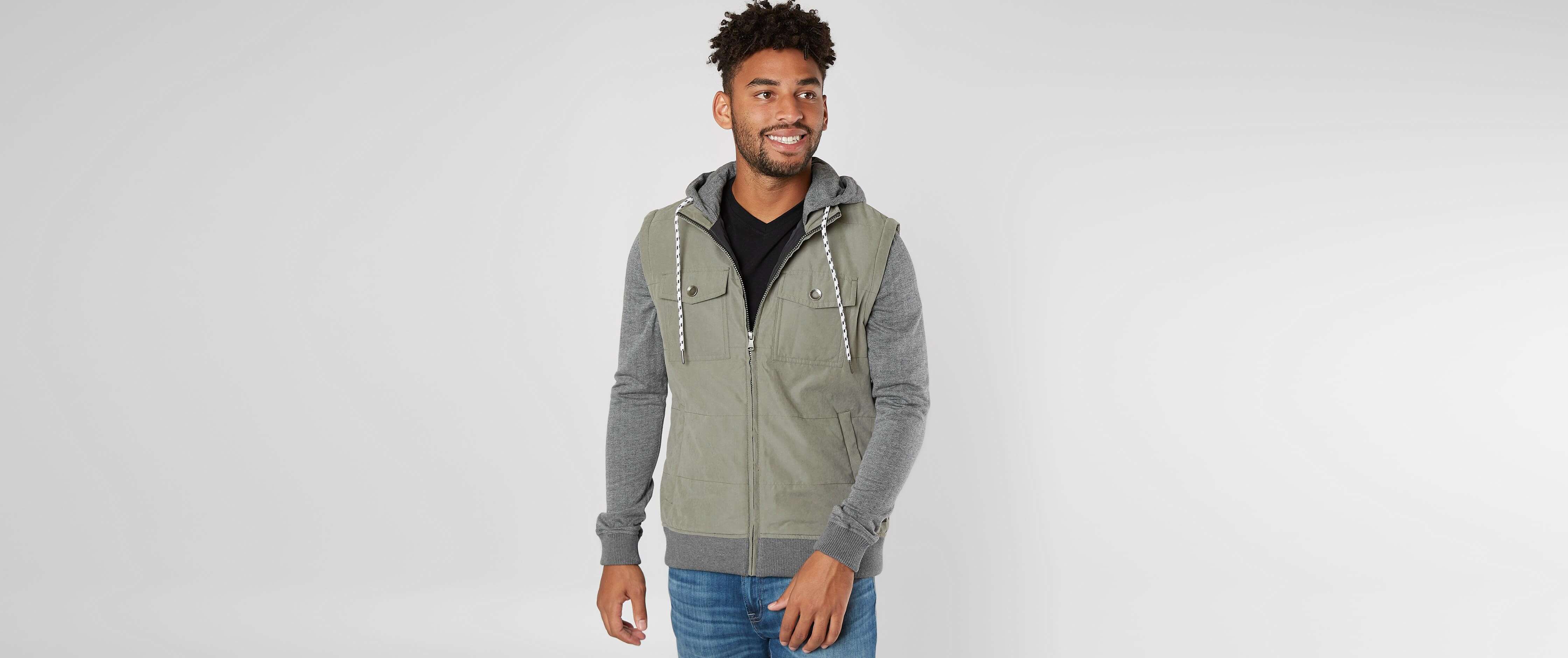 Hoodie Army Green Denim Jacket Mens Departwest Hooded Jacket Men's