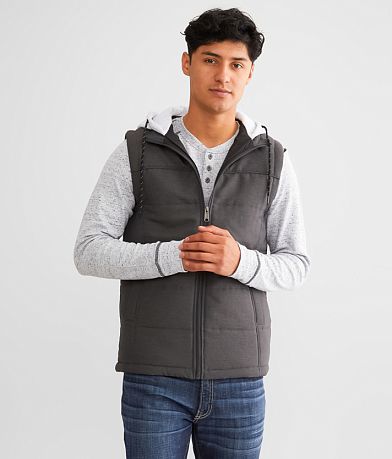 Departwest Hooded Puffer Vest front view