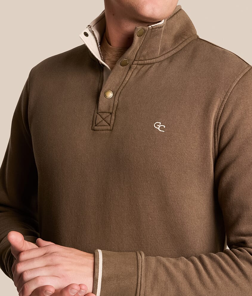 Washed Quarter Snap Pullover