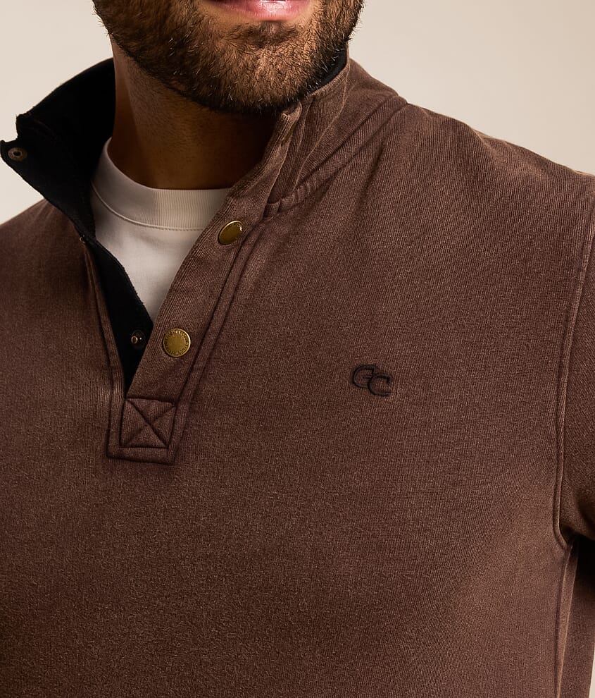 Washed Quarter Snap Pullover