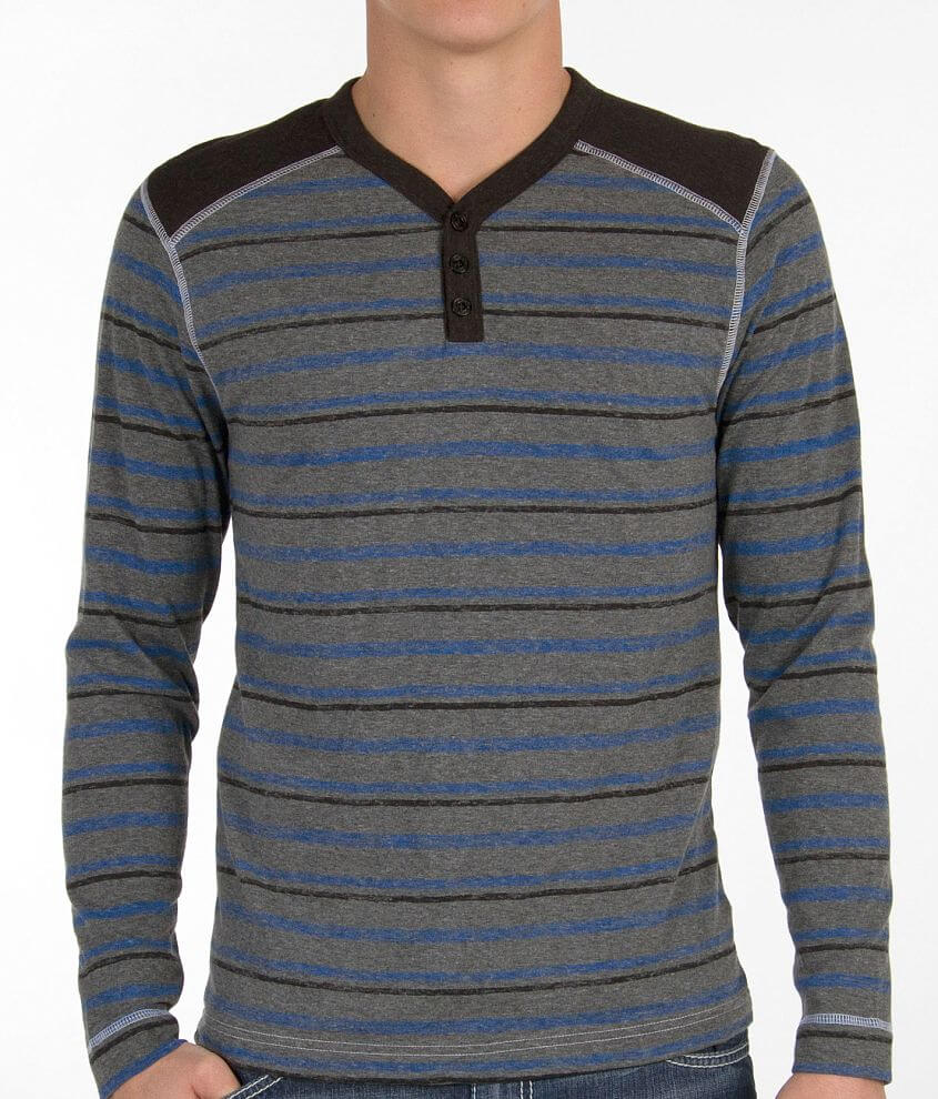 BKE Striped Henley front view