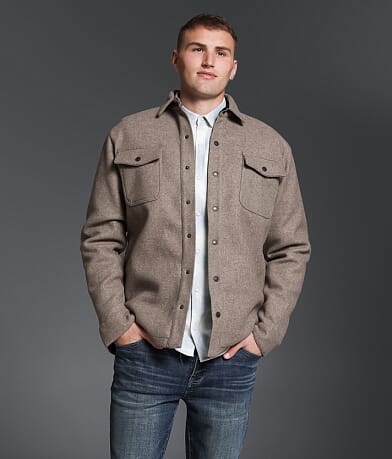 Outpost Makers Oatmeal Fleece Shacket front view