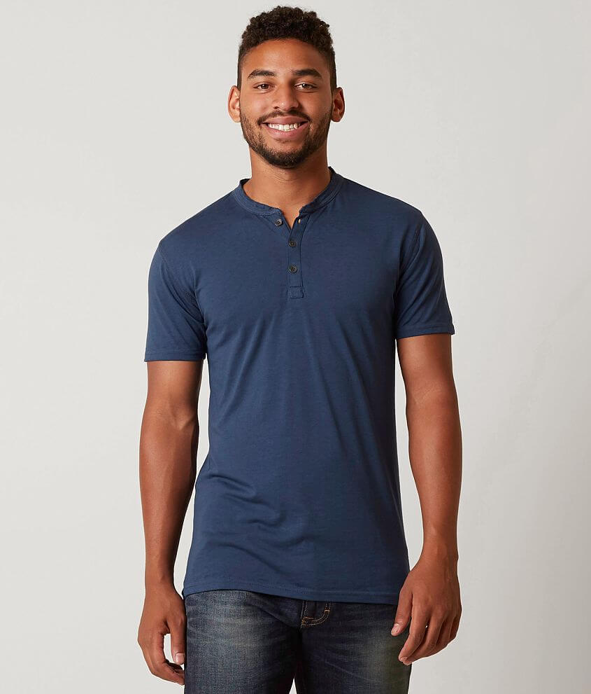 Outpost Makers Solid Stretch Henley - Men's T-Shirts in Insignia Blue ...