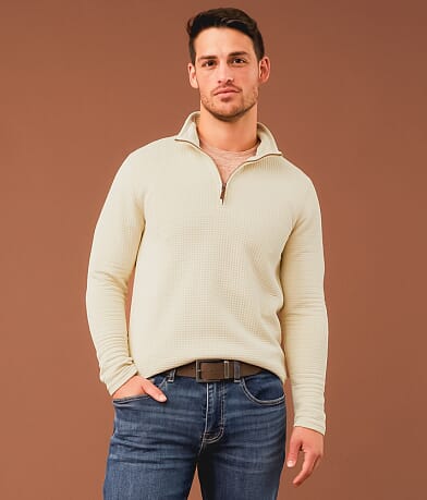 Outpost Makers Waffle Quarter Zip Pullover front view