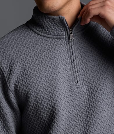 Textured Quarter Zip Pullover thumbnail 3