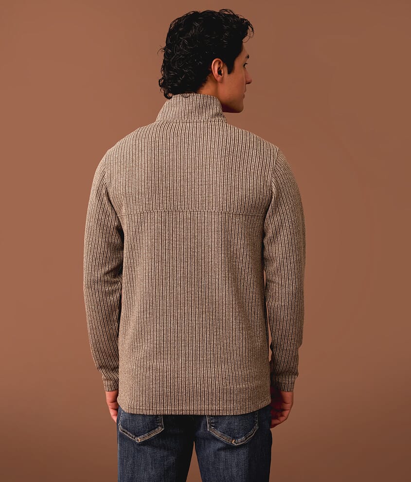 Ribbed Quarter Snap Pullover