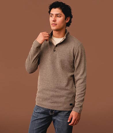 Outpost Makers Ribbed Quarter Snap Pullover front view