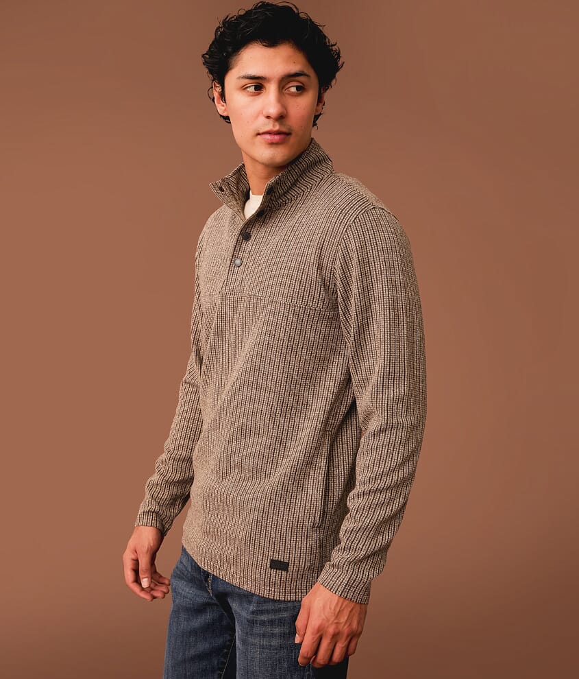 Ribbed Quarter Snap Pullover