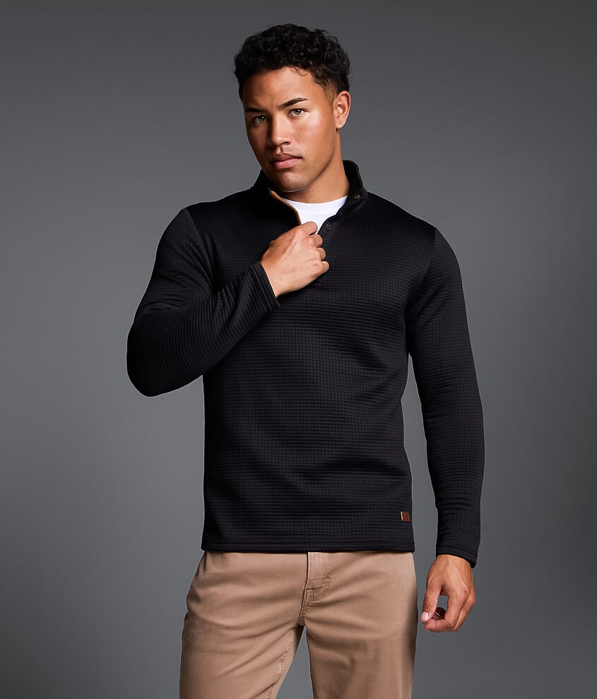 Textured Quarter Snap Pullover