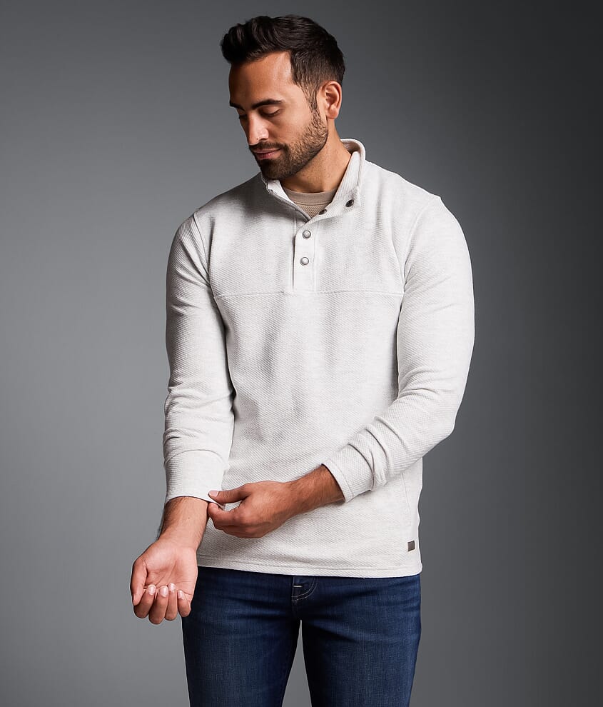 Outpost Makers Quarter Snap Pullover - Men's Sweatshirts in White