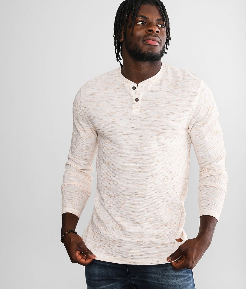 Outpost Makers Marled Knit Henley front view