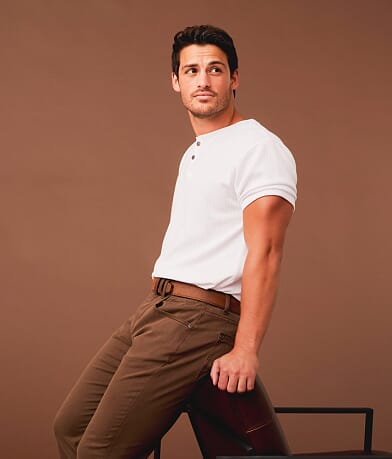 Outpost Makers Textured Henley front view