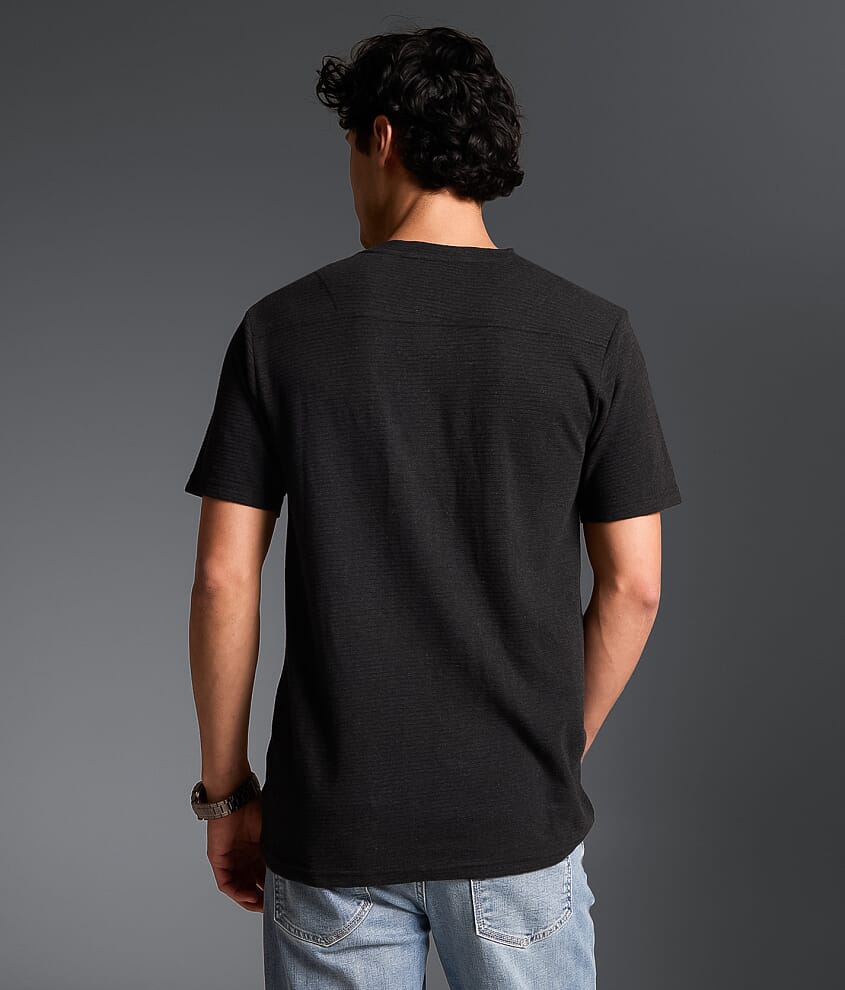 Textured Snap Henley