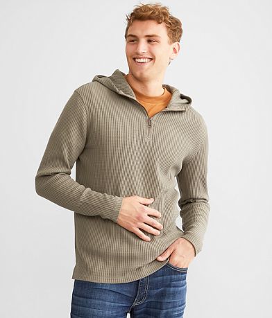 Outpost Makers Ribbed Knit Hooded Sweater - Men's Sweaters in Fired Brick