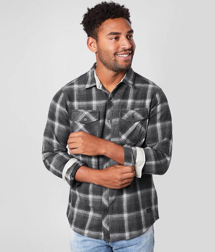 Outpost Makers Washed Flannel Shirt - Men's Shirts in Charcoal Black ...