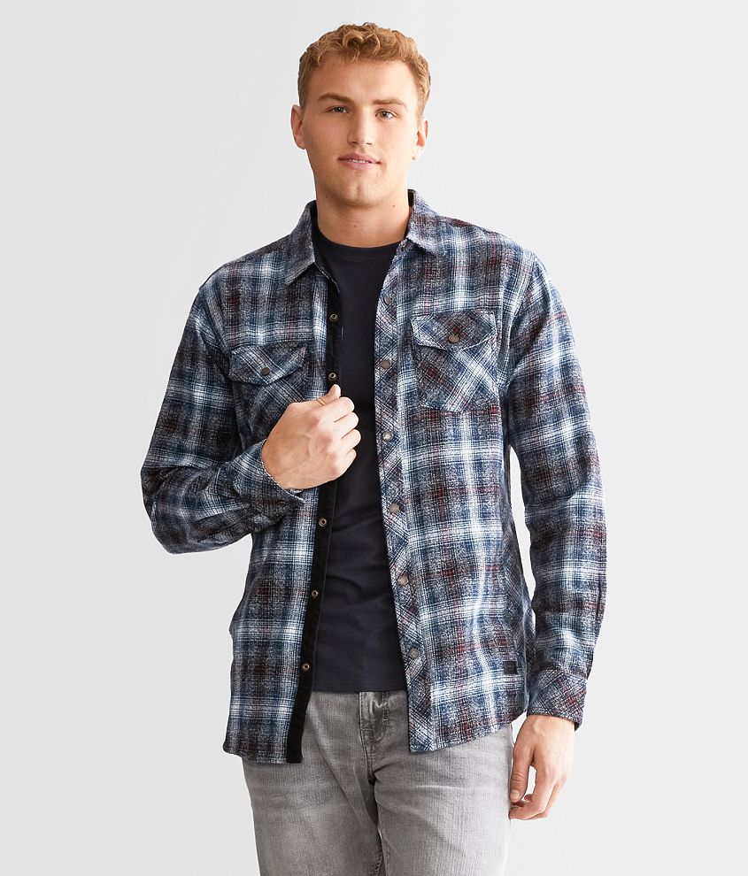 Outpost Makers Flannel Plaid Shirt front view