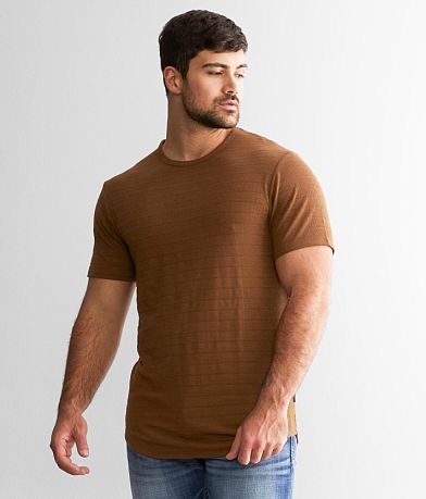 Nova Industries Textured Knit T-Shirt - Men's T-Shirts in Taupe