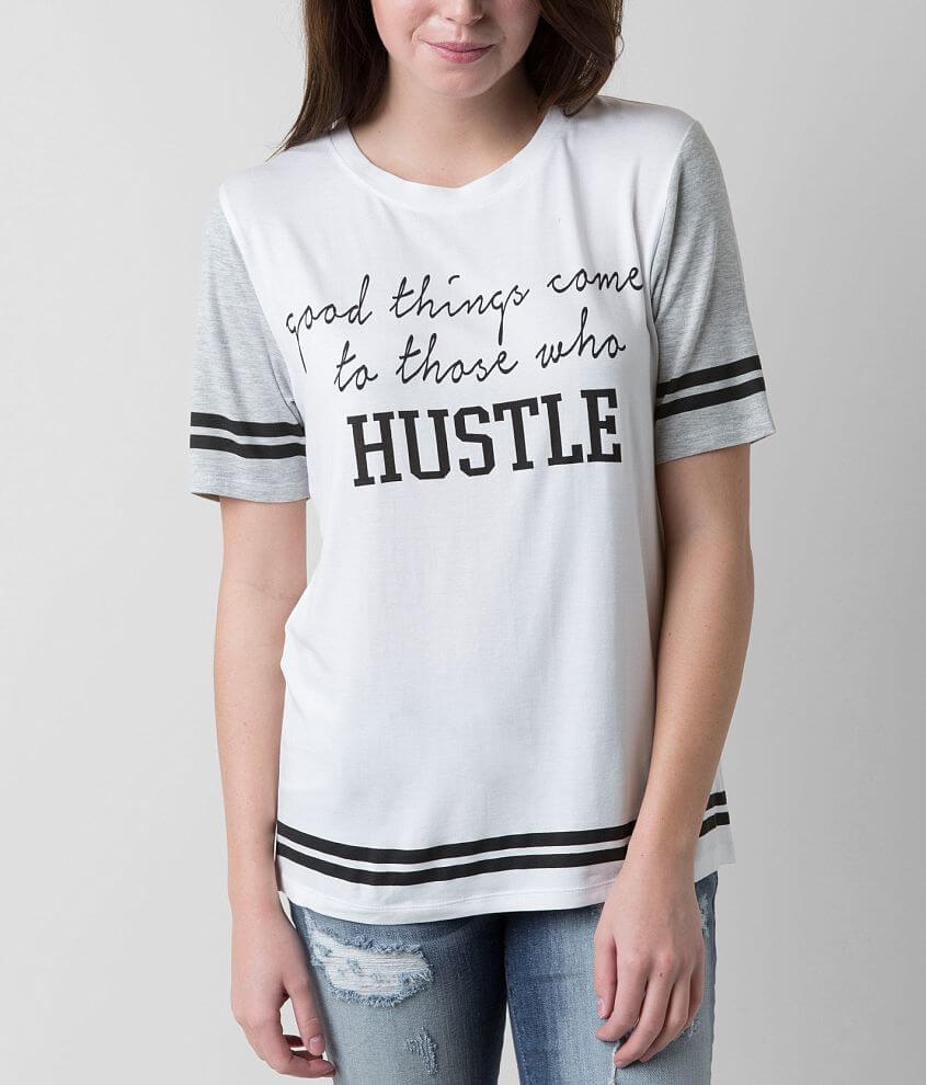 Messy Buns Lazy Days Hustle T-Shirt front view