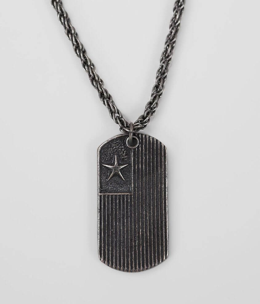 BKE Star Flag Dog Tag Necklace front view