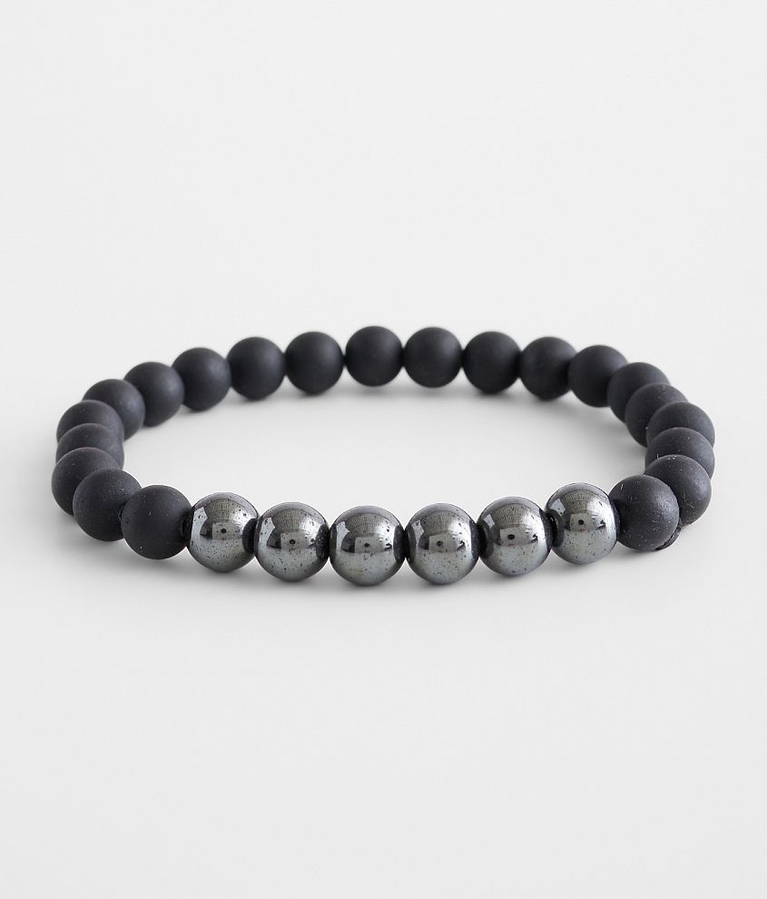 BKE Rubber Hematite Bracelet front view