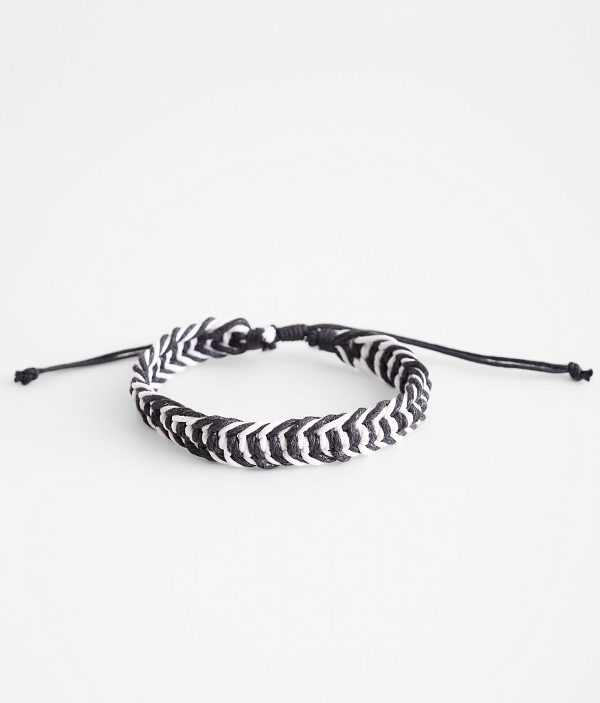 BKE Black & White Slider Bracelet front view