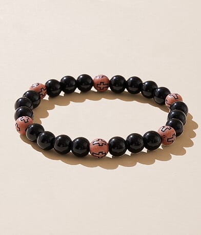 BKE Engraved Cross Bracelet front view