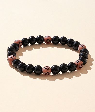 BKE Engraved Cross Bracelet front view