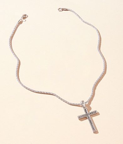 BKE Cross Pendant 19" Necklace front view
