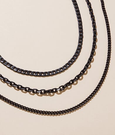 BKE 3 Pack 19" Mixed Necklace Set front view