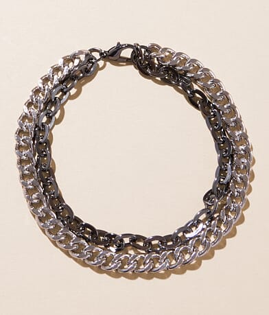 BKE Double Stack Chain Bracelet front view
