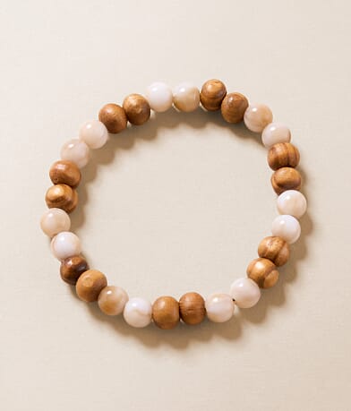 BKE Wood Bead Bracelet front view