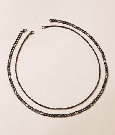 BKE 2 Pack 20" & 21" Chain Necklace Set front view