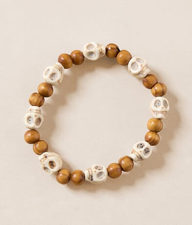 BKE Skull Bead Bracelet front view