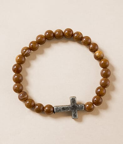BKE Cross Beaded Bracelet front view