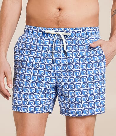 Fair Harbor The Bungalow Rolling Waves Stretch Swim Trunks front view