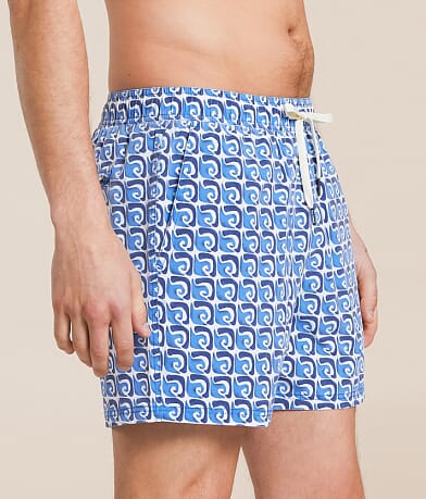 Fair Harbor The Bungalow Rolling Waves Stretch Swim Trunks full left side view