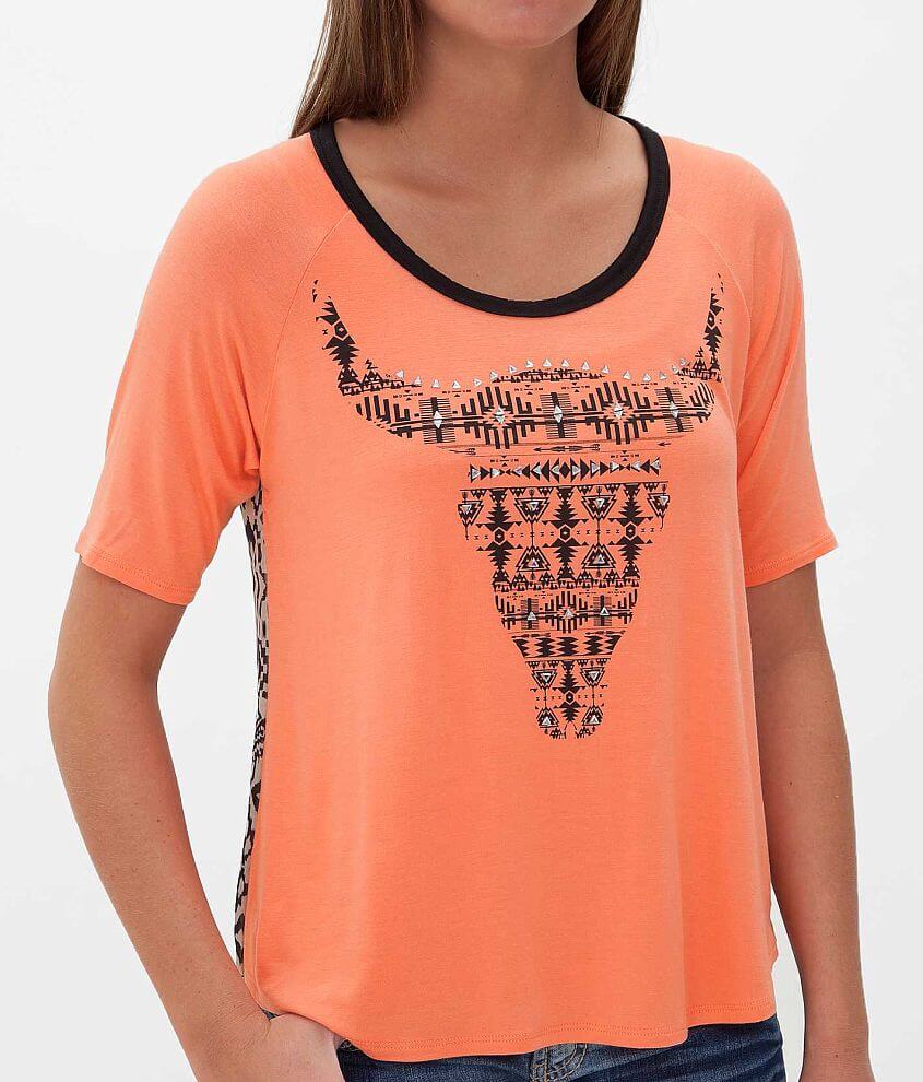 Daytrip Southwestern Top - Women's Shirts/Blouses in Coral Black | Buckle